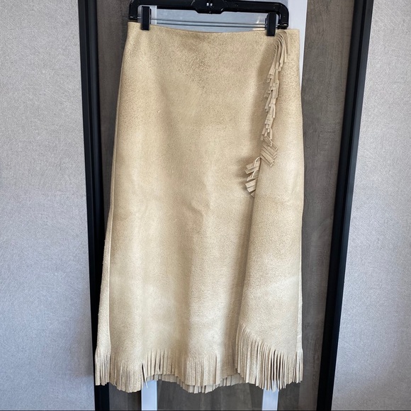 Ralph Lauren Collection McKayla Deerskin Skirt - Picture 2 of 7